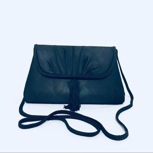 Vintage La Regale Satin Tassel Crossbody Clutch